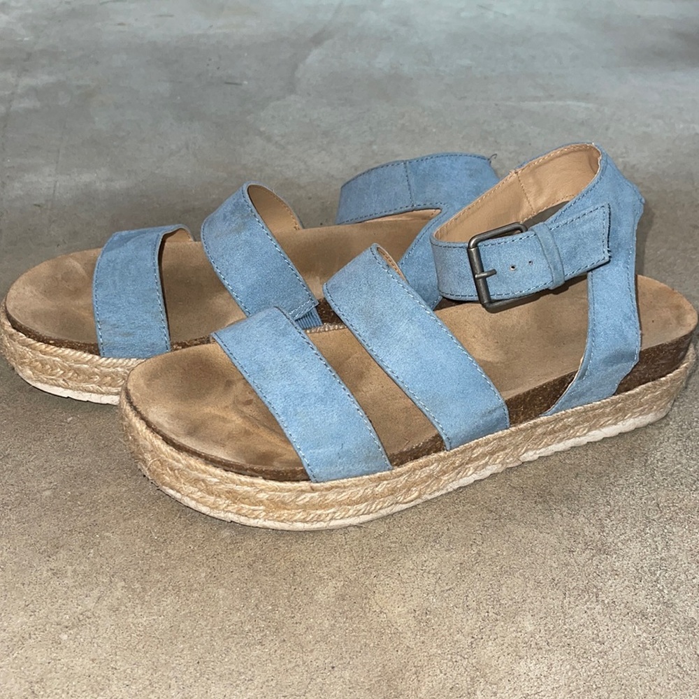 Blue Platform Strappy sandal